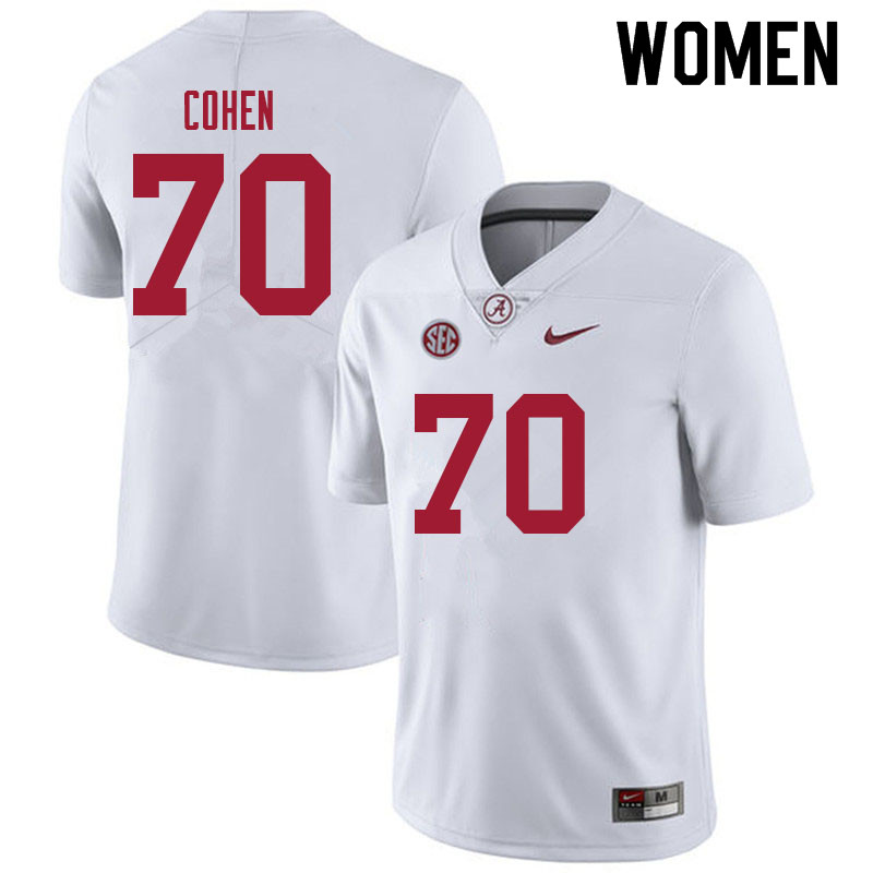 Women #70 Javion Cohen Alabama Crimson Tide College Football Jerseys Sale-Black